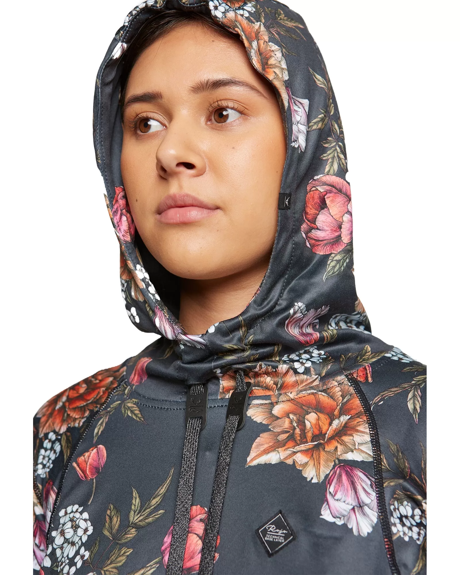 WOMENS SPLENDID BASE LAYER HOOD - BITTERSWEET BOUQUET