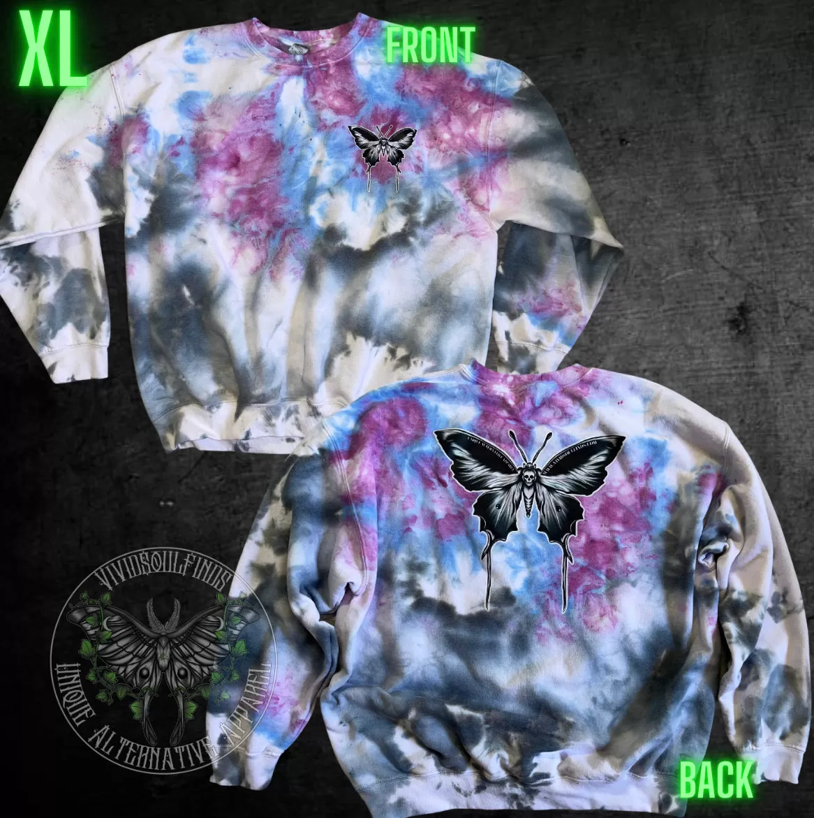 XL Luna Death Moth VSF Sweatshirt READY TO SHIP