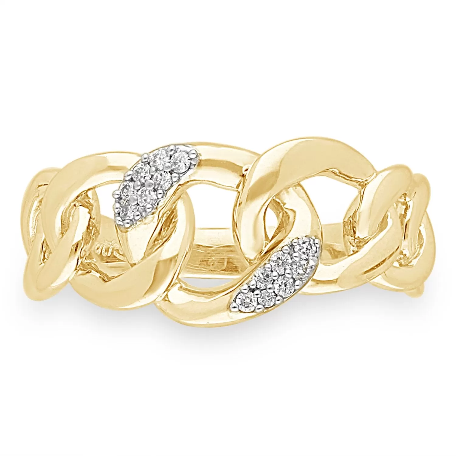 Yellow  Gold White Diamond Eternal Ring