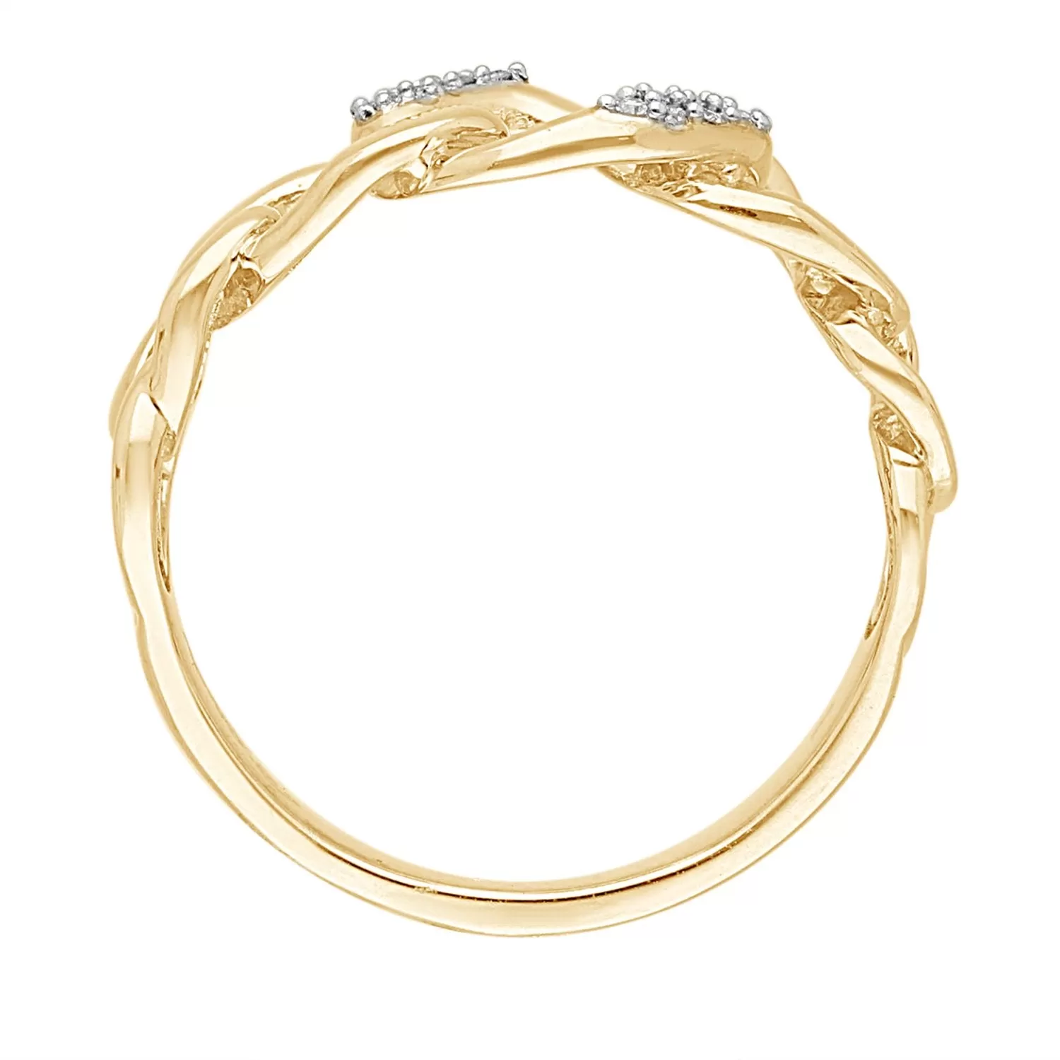 Yellow  Gold White Diamond Eternal Ring