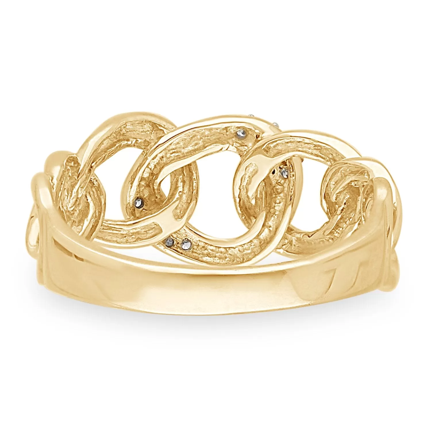 Yellow  Gold White Diamond Eternal Ring