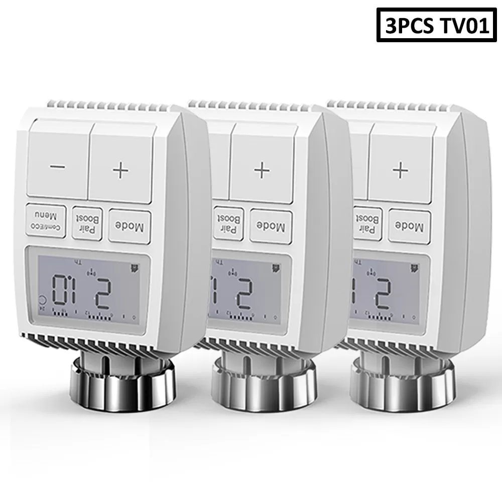 ZigBee3.0 Smart WIFI Thermostatic Radiator Valve Actuator TRV Programmable Temperature Controller Alexa Tuya Google Assistant